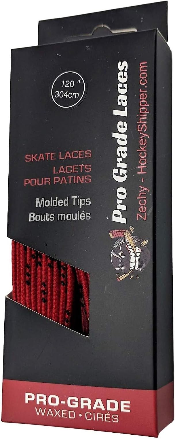 zechy Hockey Laces Waxed - Made for Skates - Ice Hockey, Roller Skates - One Pair - Sizes (72, 84, 96, 108, 120, 130)