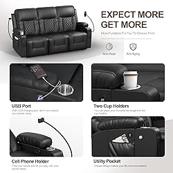 FURNIMAT Recliner Sofa Set with 3+1 Pieces in
