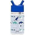 Simple Modern Kids Water Bottle Plastic BPA-Free Tritan Cup with Leak Proof Straw Lid | Reusable and Durable for Toddlers, Boys | Summit Collection | 12oz, Dinosaur Roar