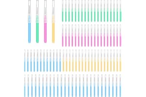 BOZENU 100PCS Interdental Brushes Between Teeth for Braces, Flossers Brush Cleaner, Orthodontic Flossers for Braces Cleaning Kit, Dental Teeth Cleaning Tools (Bright Colors, Multiple Sizes