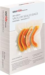 SousVideTools Vacuum Sealer Bags Pack of 100 20cm x 30cm Embossed