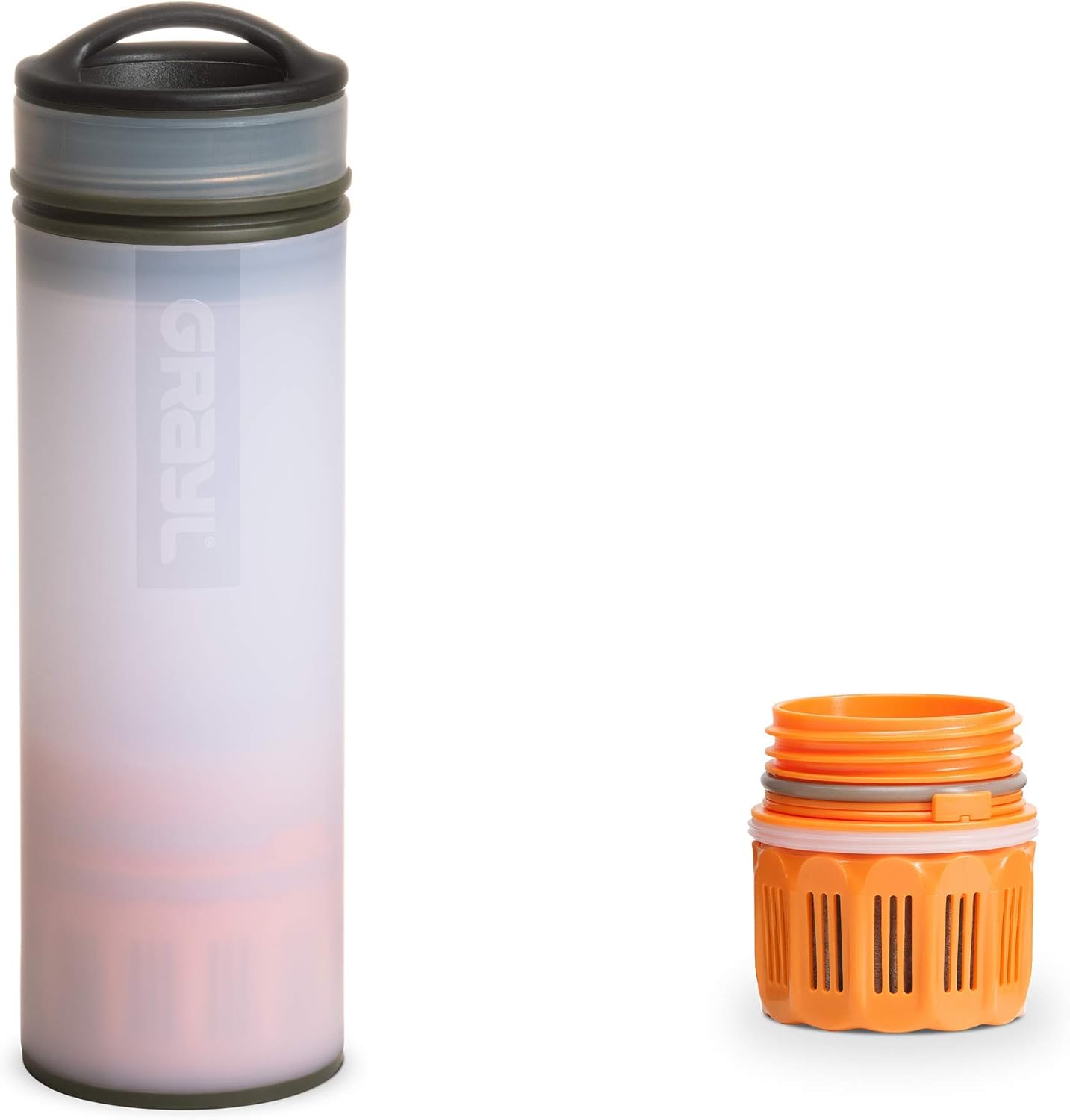 GRAYL Ultralight Water Purifier Bottle + Extra Filter Cartridge [Bundle] for Hiking, Travel, and Emergency Preparedness - Alpine White : Sports & Outdoors