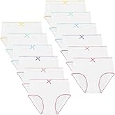 Phennie's Girls' Underwear Soft Cotton Panties Solid White Breathable Kids Girls Underwear Pure Cotton Undies 12 Pack