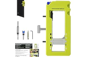 OKSTENCK Door Hinge Jig, Door Lock Installation Kit for Mounting Hinges on Doors in 3" to 5" Lengths and 1/4" to 5/8" Thickne