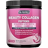DRFOSTER Multi Collagen Peptides Powder for Women - Type I, II, III, V, X, Hydrolyzed Collagen Powder with Beauty Complex, Vitamin C & Biotin for Skin Hair Nail Joint, Non-GMO, 35 Servings