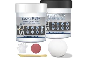 LSKYSAGA Epoxy Putty 16 oz AB Metal Epoxy Filler for Fast Repair Leaks Underwater High Adhesive Self-Hardening Pool Putty Sculpt Clay for Metal Wood Tile Repairing, Bonding, Sculpting White