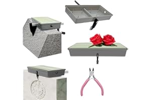 XIAOZZYU Never Blown Away! Headstones Saddle Holder, Christmas Graves Saddle for Tombstone - Funeral Graveyard Saddles, for 3 to 8 Inches Gravestone, Cemetery Decor Saddles to Honor Loved Ones, Grey(Patented)