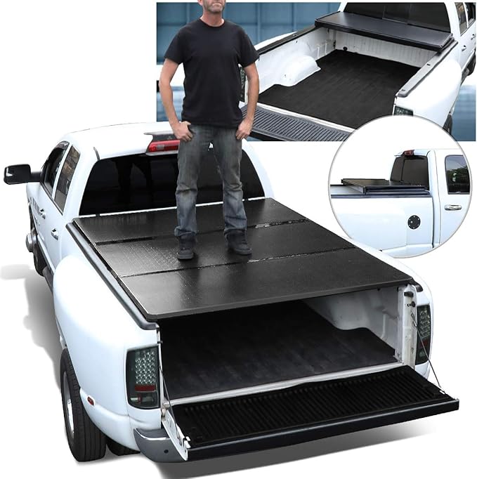 DNA Motoring HTTC33012 Hard TriFold Tonneau Cover [For