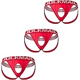 JOCKMAIL 3 Pack Cutout Jock straps for Men Comfort Men's Jockstrap Low Rise Athletic Supporter for Parties & Nightlife
