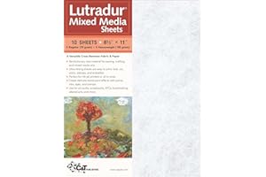 C&T PUBLISHING Lutradur Mixed Media Sheets, 8.5" x 11" - Package of 10