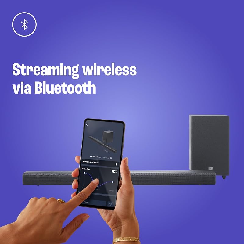Cinema SB 550, Soundbar 3.1 Canali con Subwoofer Wireless, Bluetooth per Streaming Wireless, Dolby Atmos Integrato, Connessione HDMI ARC e Ottica, Design Compatto, Telecomando, 250 Watt, Nero