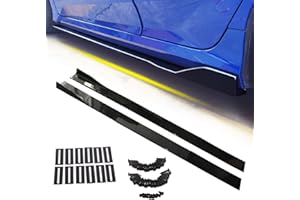 POSENG Universal 86.6 Inch Side Skirts Rocker Panels Extensions Compatible with Subaru,VW, Mazda,Mustang, Honda, Toyota, BMW Chevrolet, Ford, Mazda