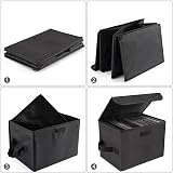 alavisxf xx 7" Vinyl Storage Box 120 Records Foldable Stackable with Lid view 2