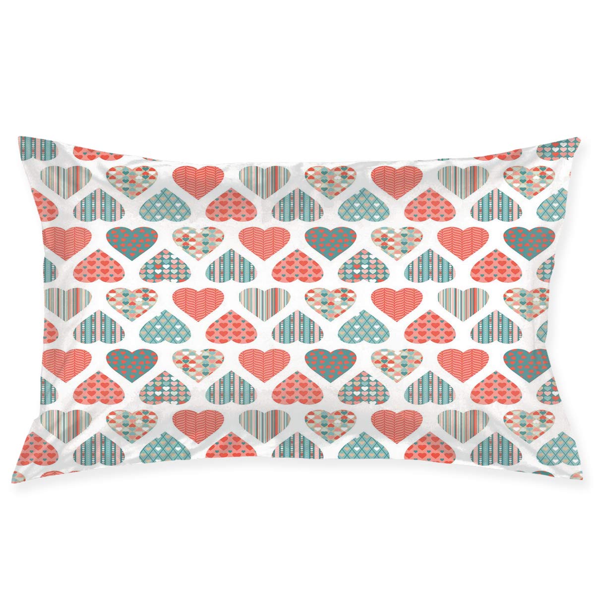 Amazon Com Yababy Pillow Sham Retro Up And Down Hearts With