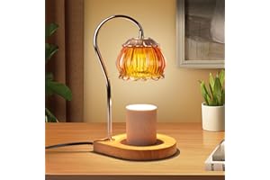Gr8Gardens Candle Warmer Lamp with Timer, Dimmable Candle Warmer Lantern Light Gift Electric Fragrance Candle Holders for Warming House Warming Home Decoration Gifts for Women,Orange