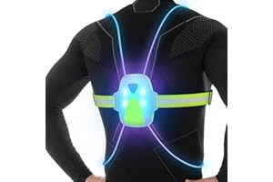 Ni-SHEN LED Reflective Running Vest with Front Light,Running Lights for Runners,Safety Vest for Men/Women Running,Cycling or 