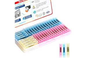 AIRIC Heat Shrink Butt Connectors Kit 22-10 AWG, 100 pcs Waterproof Crimp Splice Terminal for Auto Repair, Marine Connector for 22,20,18,16,14,12,10 Gauge Wire, Wiring Crimps Terminals Red/Blue/Yellow