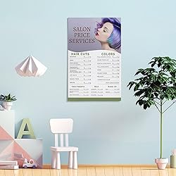 JBBGO Beauty Salon Price List Poster Hair Salon