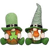 Gavoyeat St Patricks Day Decorations Gnomes Plush St. Patrick's Decor Decoration Gifts Green Irish Elf Tomte Gnome Ornaments Accessories for Home Table