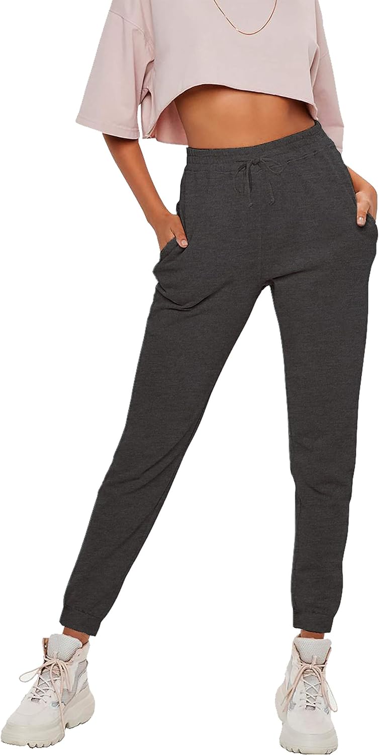Amazon Com Hat And Beyond Womens Gym Yoga Pant Dance Sweatpants Sport Workout Training French Terry Joggers Pockets Clothing
