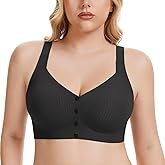 Vinfact Front Closure Bras for Women No Underwire Wireless Bra Seamless Bralettes with Soft Support Mastectomy Bralette