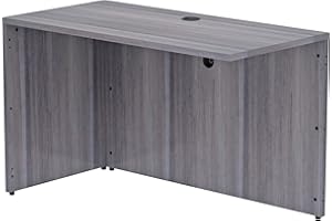Lorell Essential Return Shell, 48" x 24" x 29.5", Laminate Top, Weathered Charcoal Top