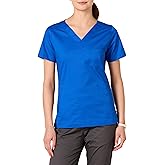 Amazon Essentials Women's Classic Fit V-Neck Short Sleeve Scrub Top (Available in Plus Size)