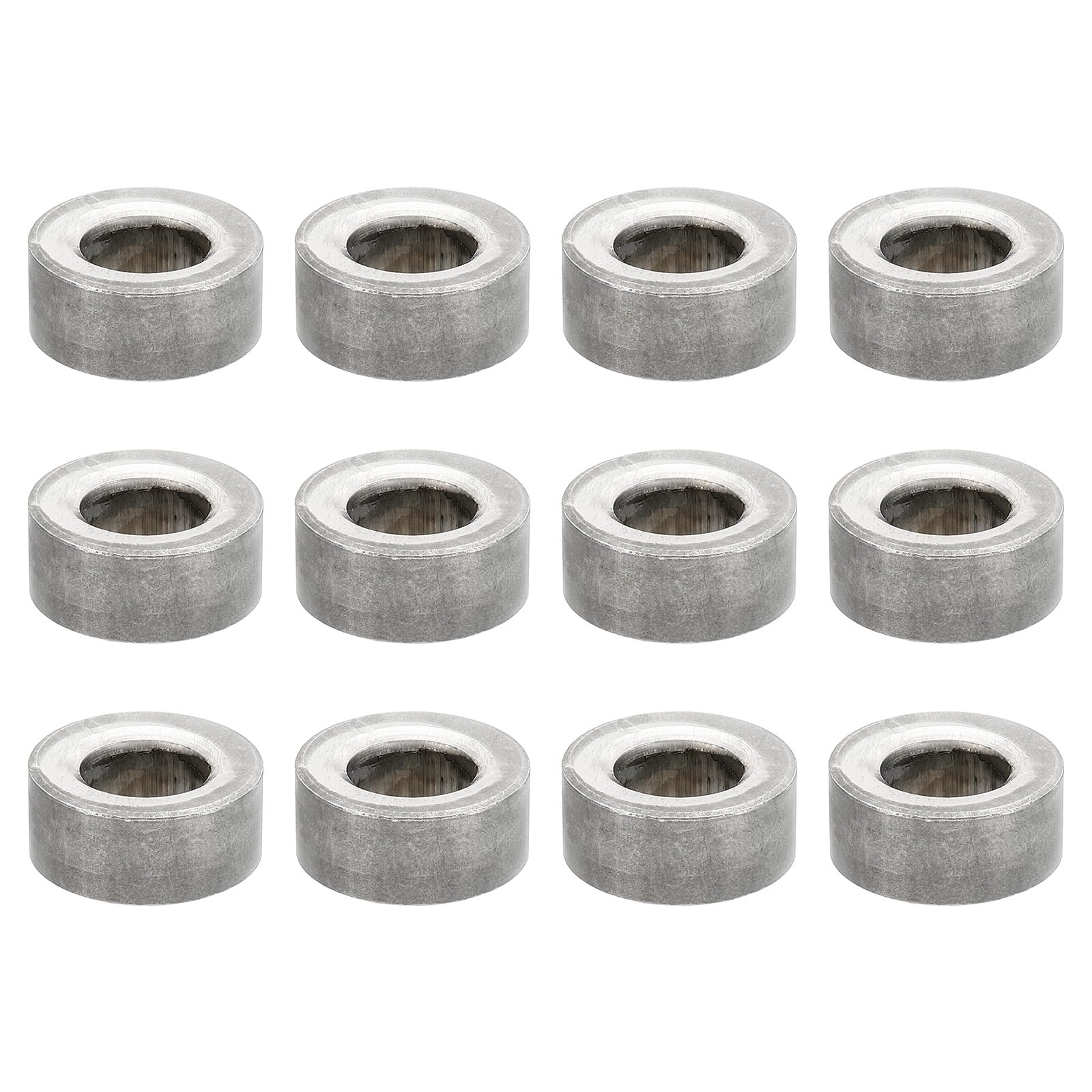 PATIKIL M9 Steel Spacers, 12 Pcs Metal Spacers Steel 9mm ID x 18mm OD x 8mm L Carbon Steel Spacer Screw Standoff Round for 3/8in or M9 Screw Bolts