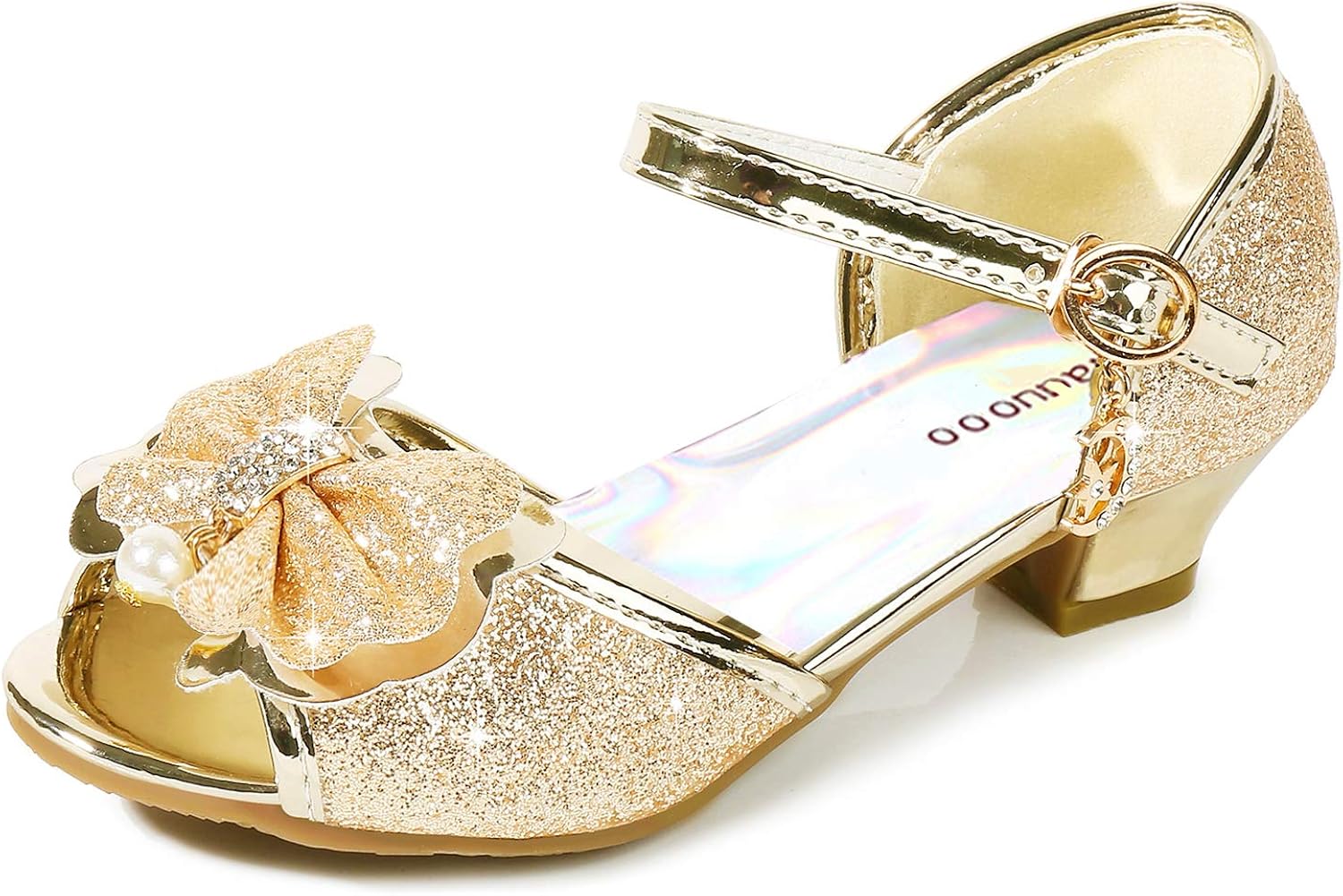 girls gold wedding shoes