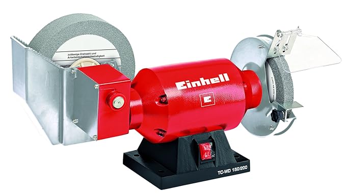 title=Einhell TC-WD 150/200 Smerigliatrice Combinata da Banco, Rosso