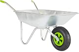 Neo Wheelbarrow Home Garden Cart Galvanised 100kg 65L 60x140x64cm view 1