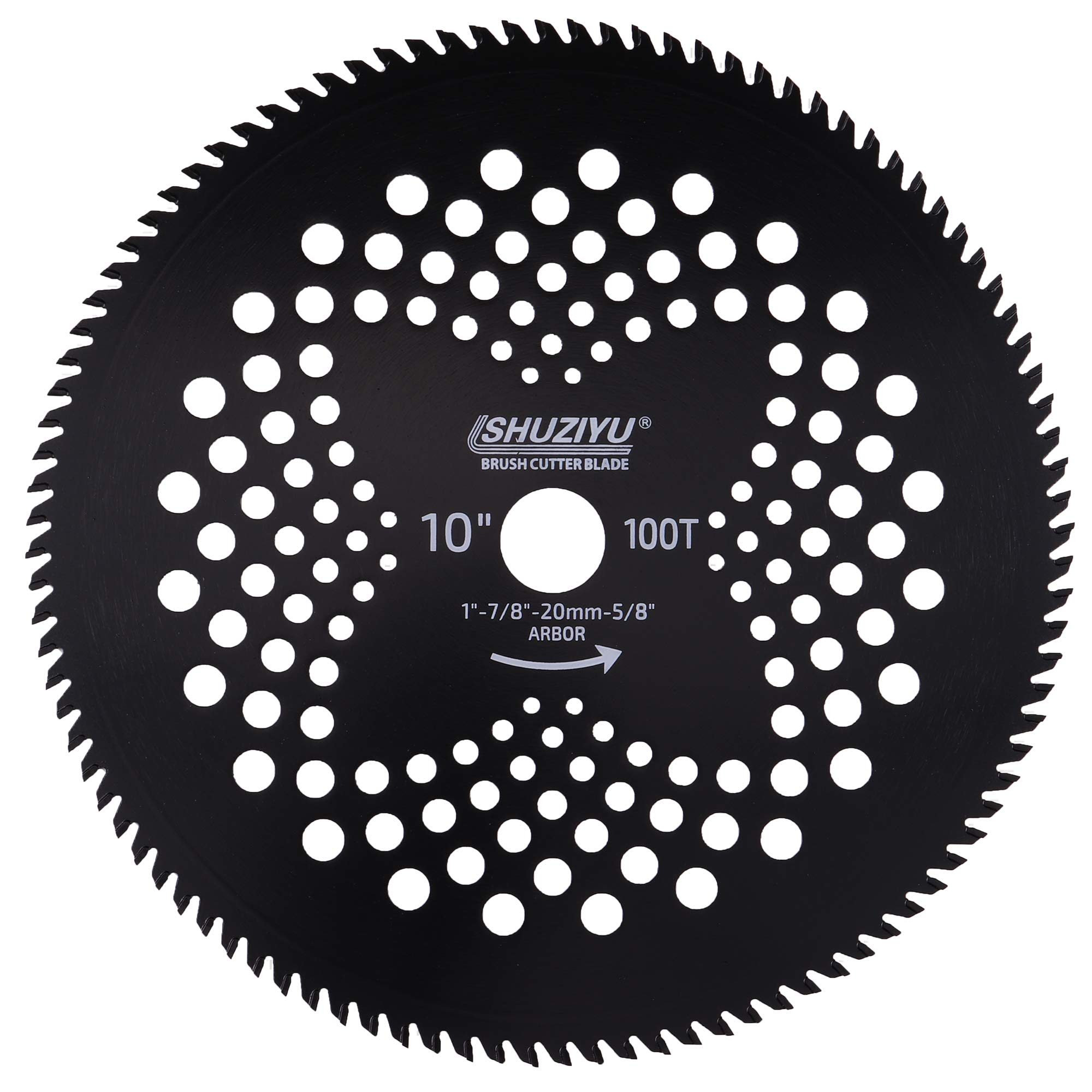 LSHUZIYU, 254mm-100T, Arbor 25.4mm with 22.23-20-16mm Washer, Carbide Tip, Brush Cutter Blade, Trimmer Weed Blade.