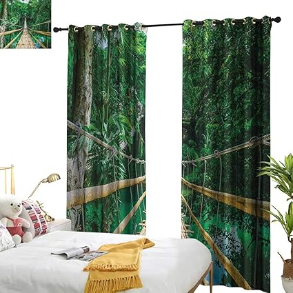 Amazon Com Light Luxury High End Curtains Tropical Bamboo