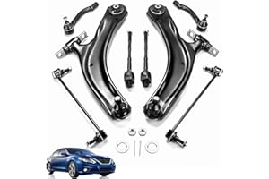 CXFDDV 8pc Front Lower Control Arms - Suspension Kit for Nissan Rogue 2008-2013 & Select 2014-2015 with Control Arm + End Link + Tie Rod + Sway Bar