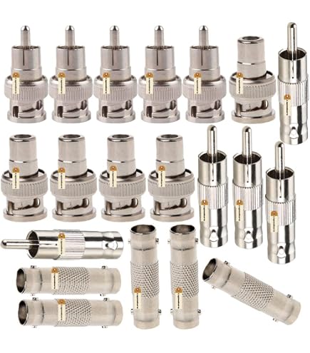 Adaptateurs RF TNC Mâle Vers BNC Femelle - Lot De 2 - 50Ω Pour Antennes CCTV Wi-Fi
