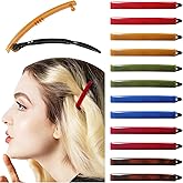 AURORA PIN 12pcs Hair Barrettes Set for Women and Girls, Hair Clips for Thick Thin Fine Hair, Non-metal Hair Accessories, Non-Slip Grip Handmade Snap Hairpin, BPA Free