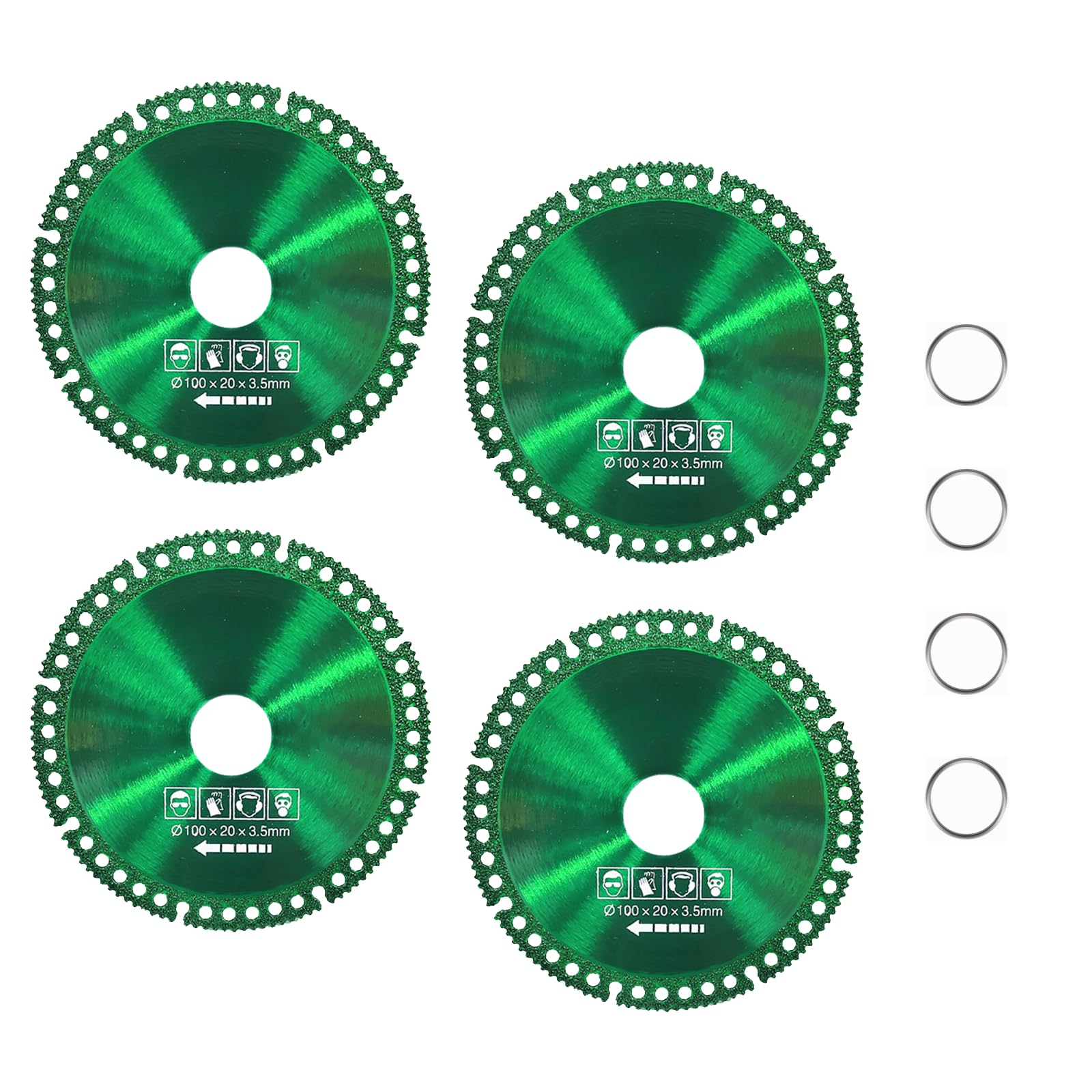 Neyared 4PCS 100mm Angle Grinder Wood Cutting Discs, Metal Glass Tile Cutting Disc, Multifunctional and Quick Change