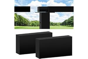 Gyykzz Flat Handrail Accessories-2 Pack Stainless Steel Handrail Connector, Black 120mmx56mmx26mm Extension Handrail Connector, High Strength POM Material Handrail Fitting for Top of Handrail Railing