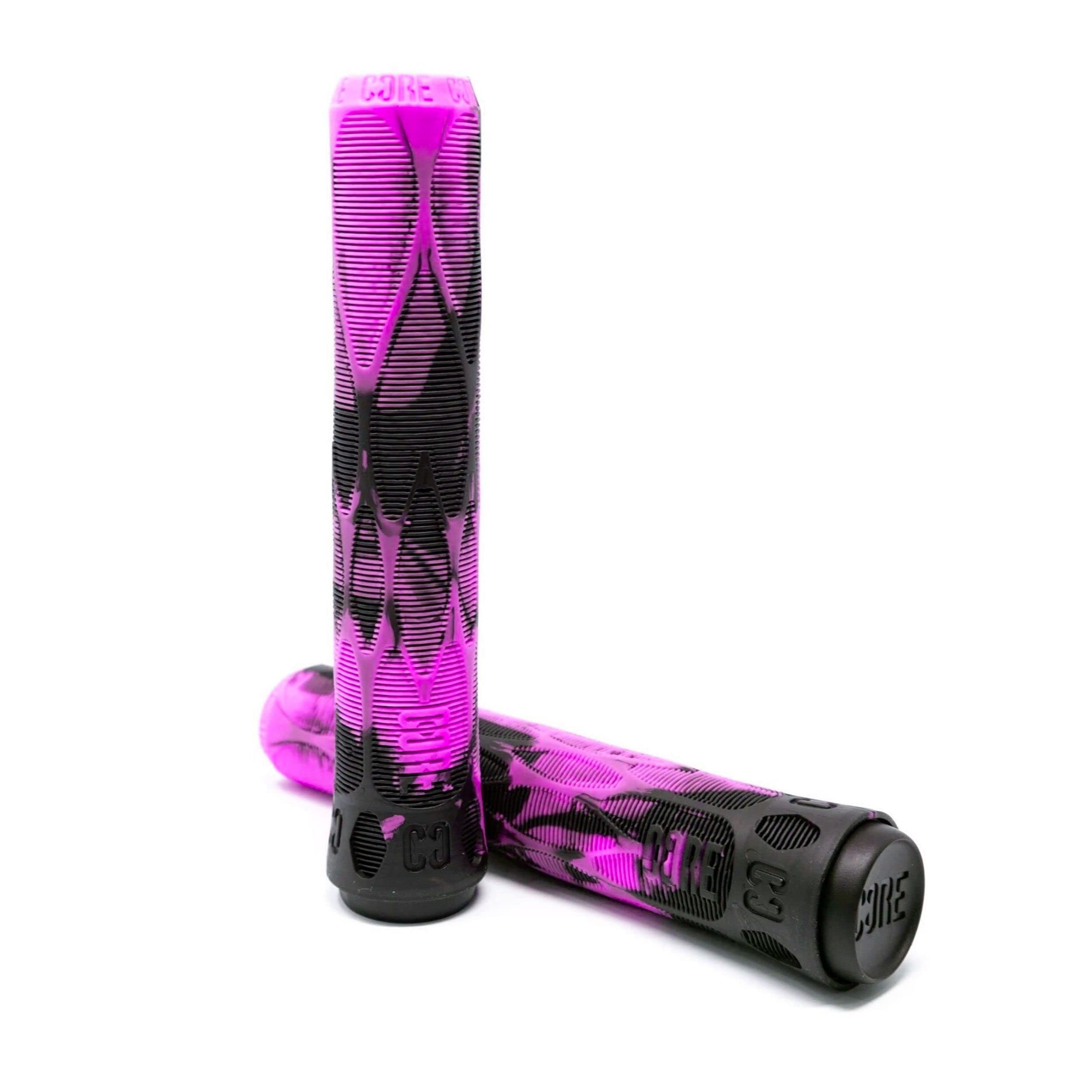 CORE Skinny Boy Handlebar Grips for Bikes & Scooters BMX Cycling Mountain Bike Soft Non Slip Longneck Bike Grips Bar Ends Included fits All Stunt Scooters BMX MTB - 170mm - Fuchsia — image 1