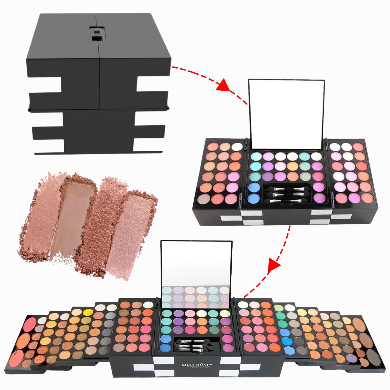 PhantomSky 148 Colours Multi-purpose Makeup Kit, Makeup Sets for Women Girls Makeup Palette with Eyebrow Powder, Lipgloss, Blusher, Press Powder and Concealer, Make Up Gift Set, Beauty Cosmetic Gift