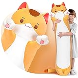 Long Cat Plush Body Pillow – Cute Brown Cat