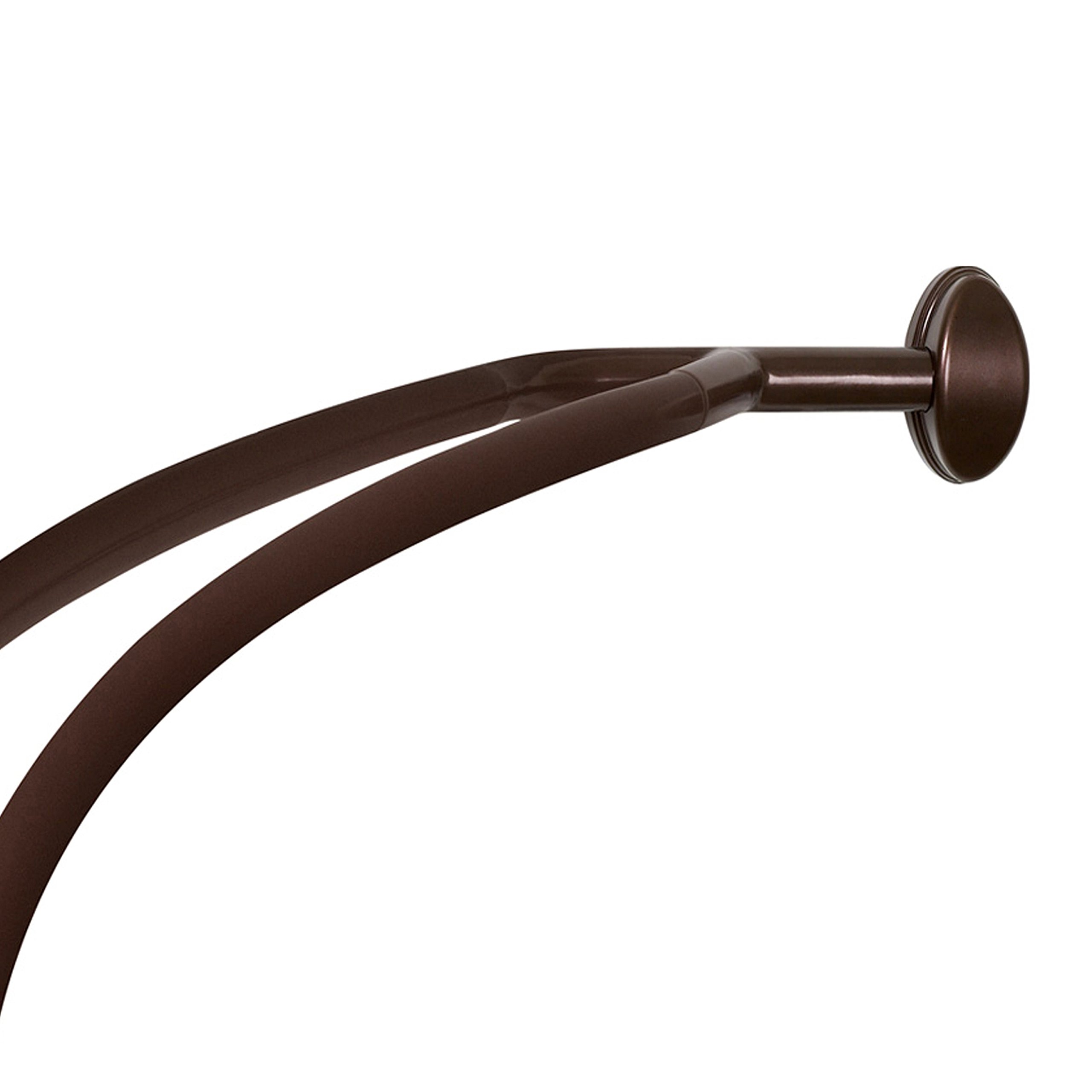 Zenna Home E35604HB, NeverRust Aluminum Double Curved Shower Curtain