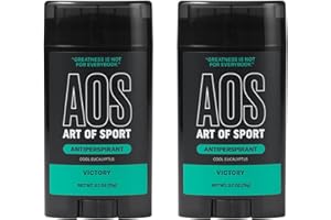 Art of Sport Men’s Antiperspirant, Eucalyptus, Made with Natural Botanicals, Made for Athletes, Victory Scent, 2.7 Ounce (Pack of 2)
