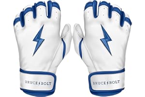 BRUCE BOLT Chrome Series Short Cuff Batting Gloves - Multiple Colors - Adult & Youth Sizes