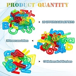 67 Pcs Plastic Practice Set Transparent Letters and