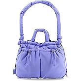 J World Quilted Puffer Tote Bag for Women. Puffy Shoulder Handbag Converts to Puff Backpack. Fluffy Bubble Purse Work Travel