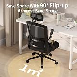 nasPaluro Ergonomic Office Chair with Headrest, Height Adjustable, Mesh Back view 5