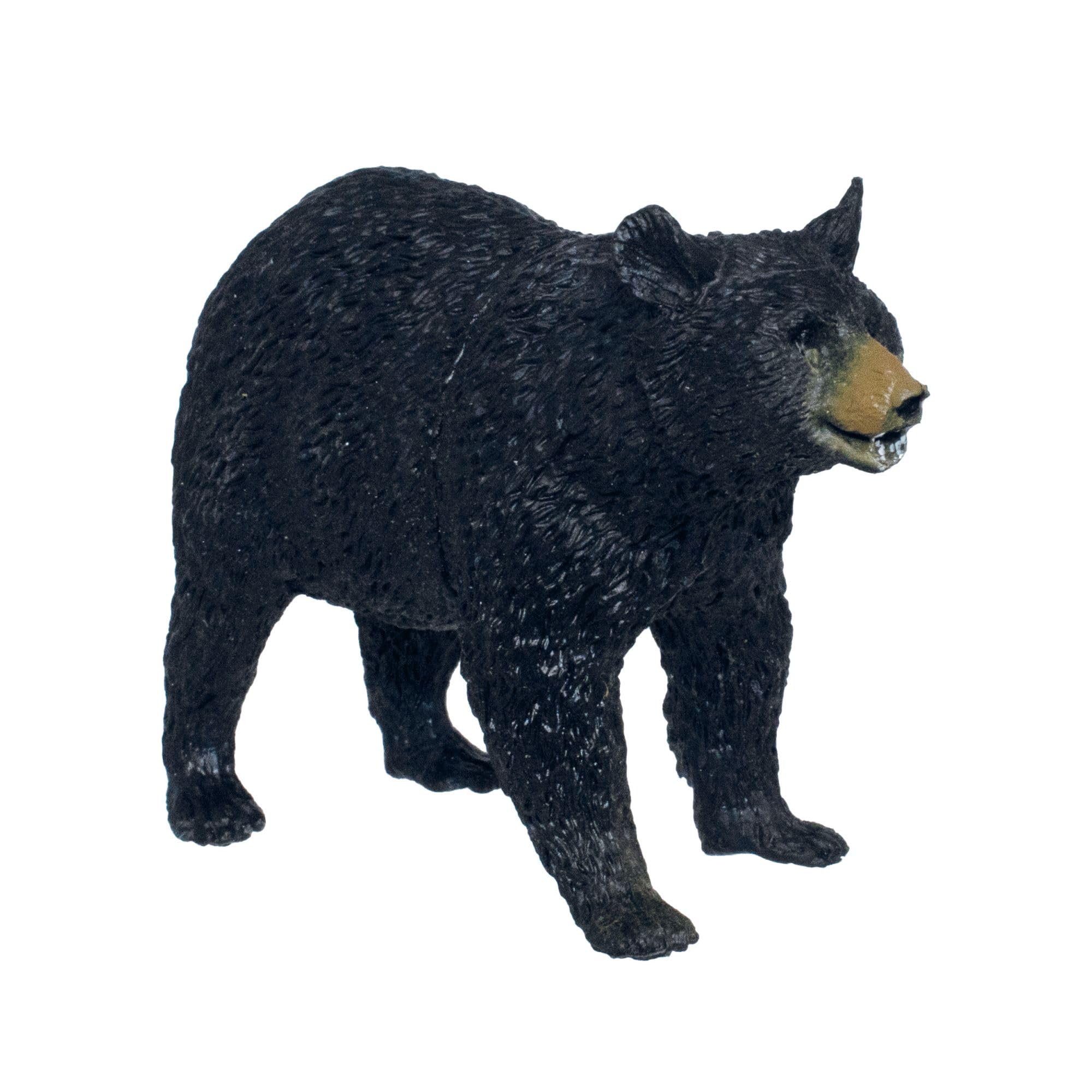 Deluxebase Mini Animal Adventure Replica - Black Bear from Small sized realistic toy figure that makes an ideal forest animal toy for kids