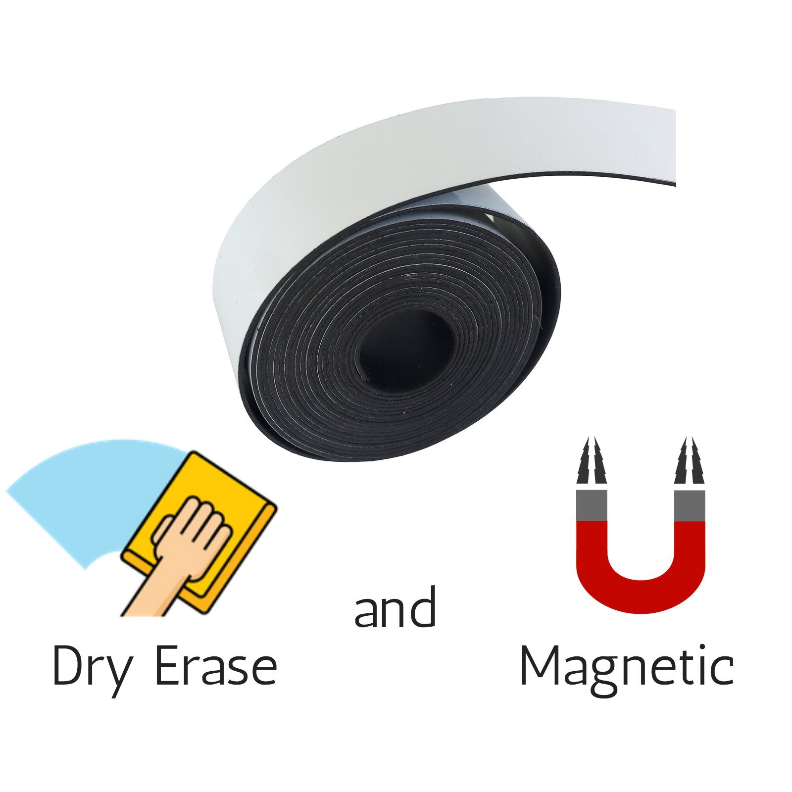 kleenist Dry Erase Tape 1 inch x 10 feet of roll n Cut