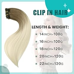 SURNEL Hair Extensions Clip Ins Ash Brown to